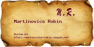 Martinovics Robin névjegykártya